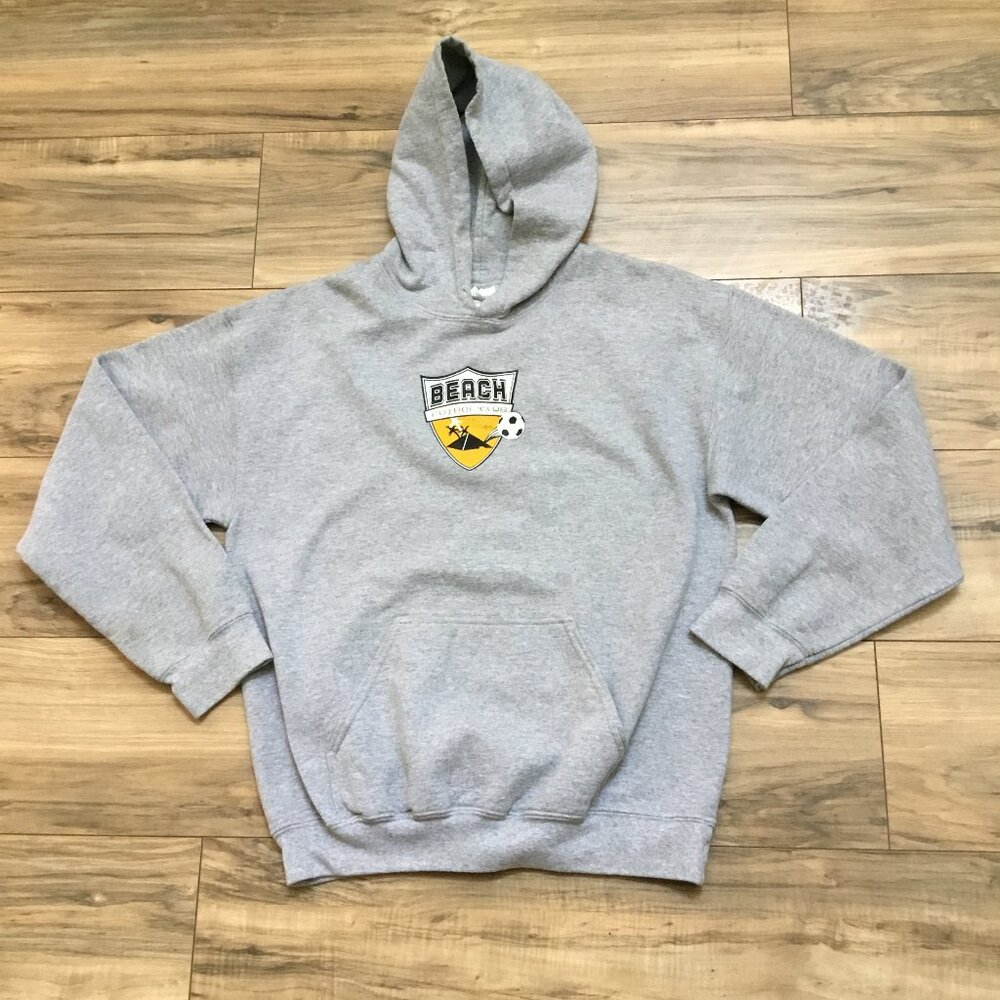 GILDAN Unisex Hoodie Sweatshirt Pullover Long Sleeve Printed Unisex Grey M